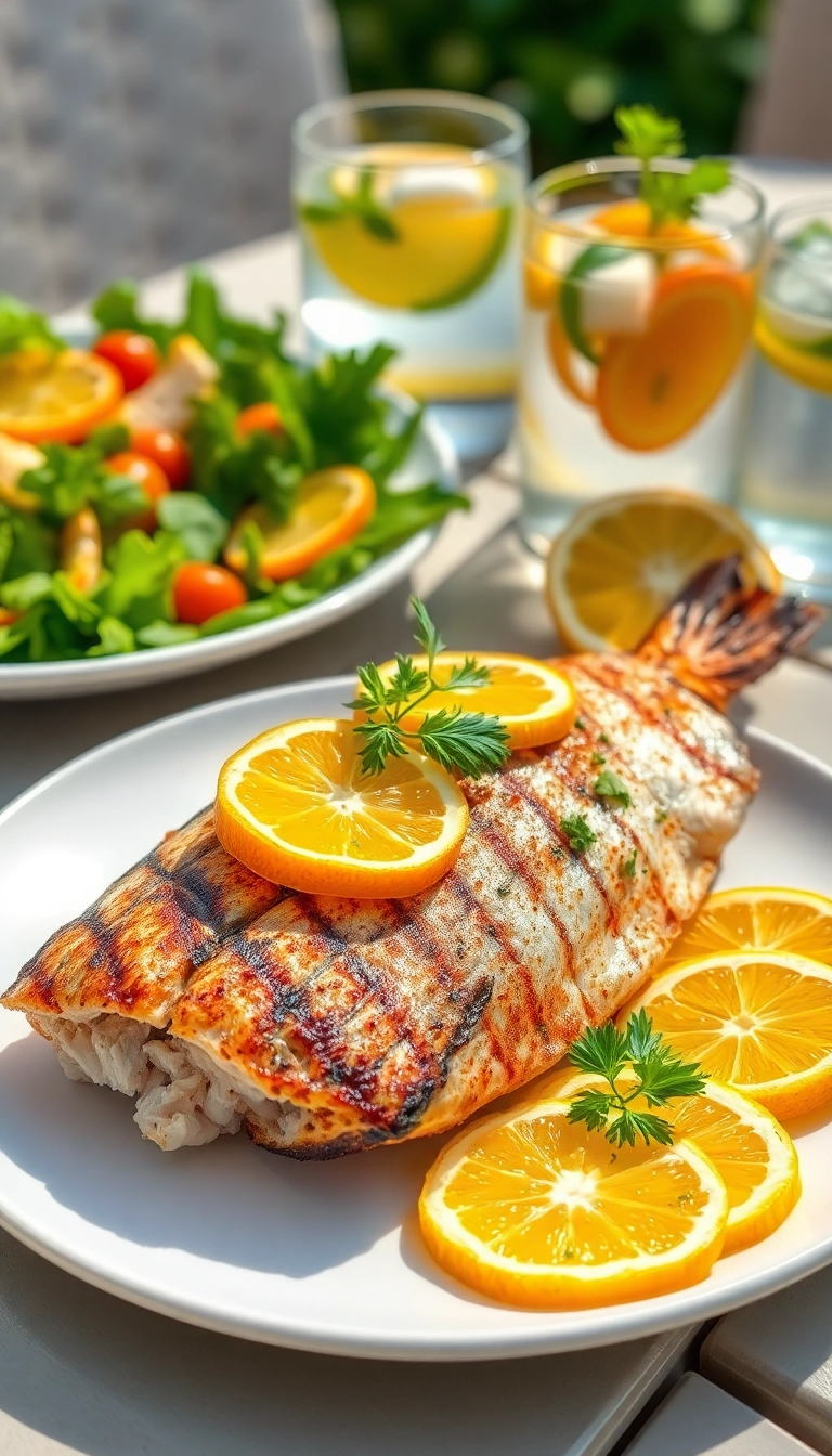 10 Recettes Pour Perdre du Poids Sainement (Celles #2 et #8 Sont Incroyables!) - 3. Poisson Grillé aux Agrumes