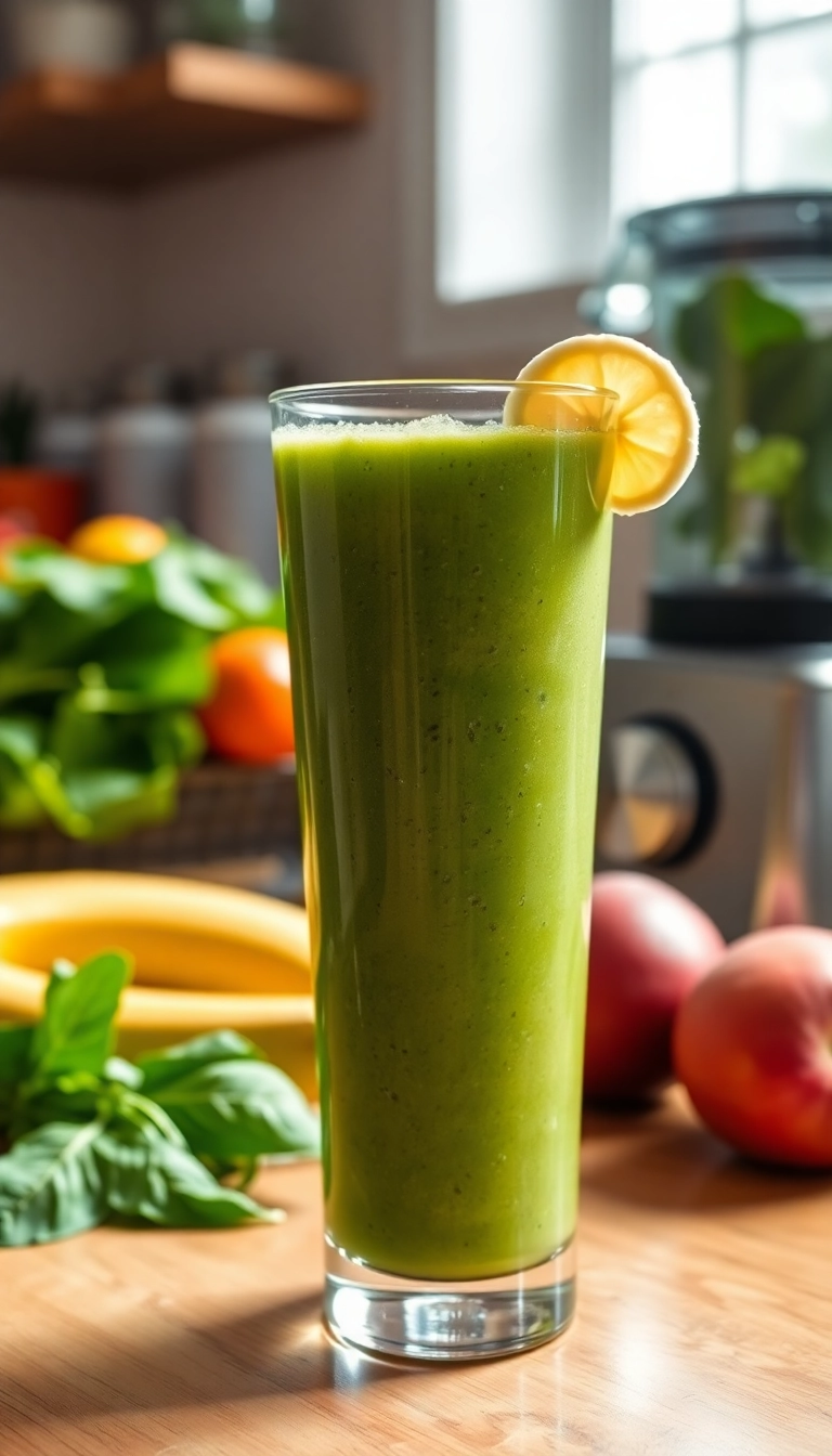 10 Recettes Pour Perdre du Poids Sainement (Celles #2 et #8 Sont Incroyables!) - 5. Smoothie Vert Énergisant