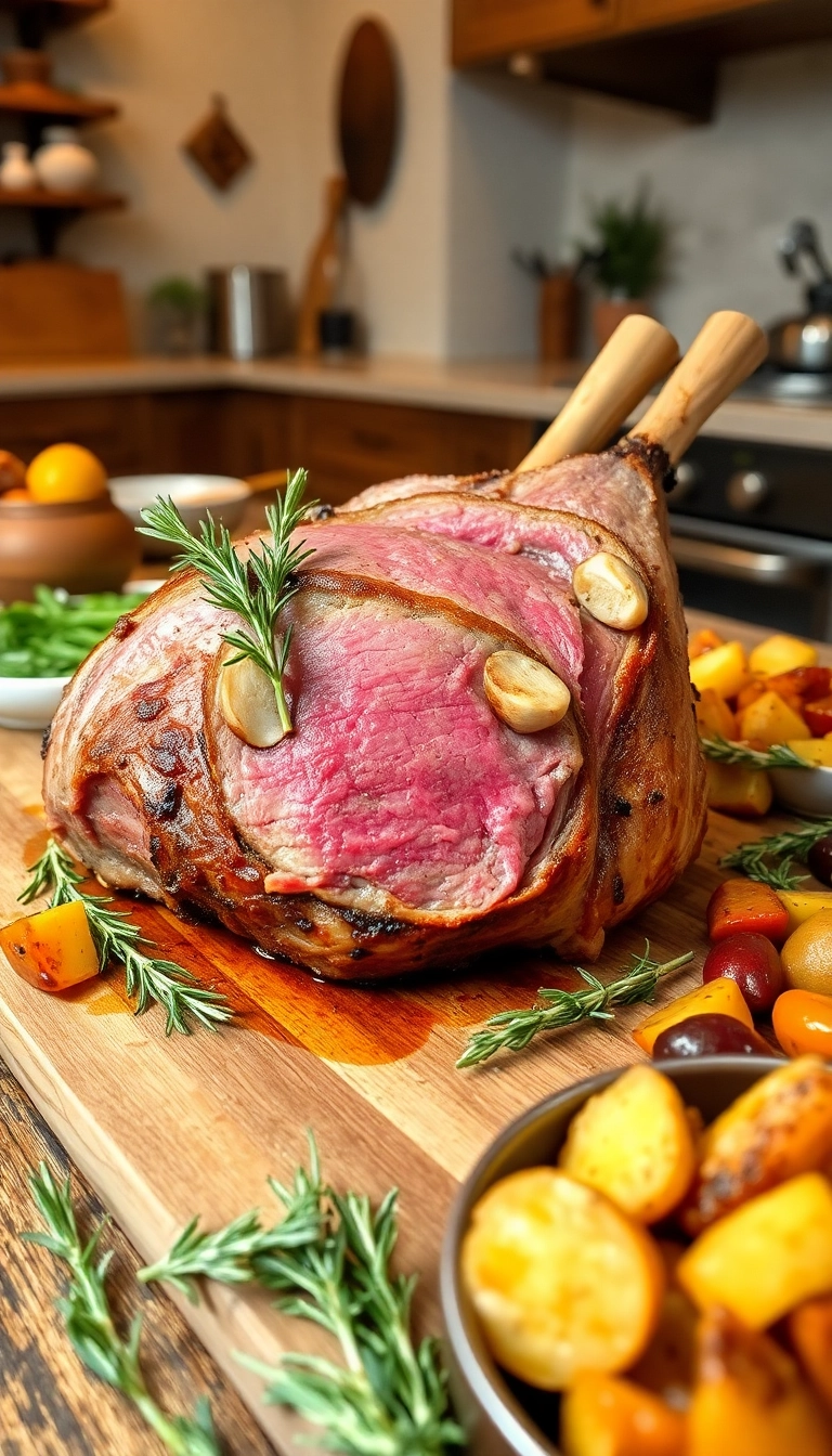 10 Viandes Rôties Traditionnelles Fait Maison Pour Des Repas En Famille Inoubliables ! - 1. Le Gigot d'Agneau Rôti