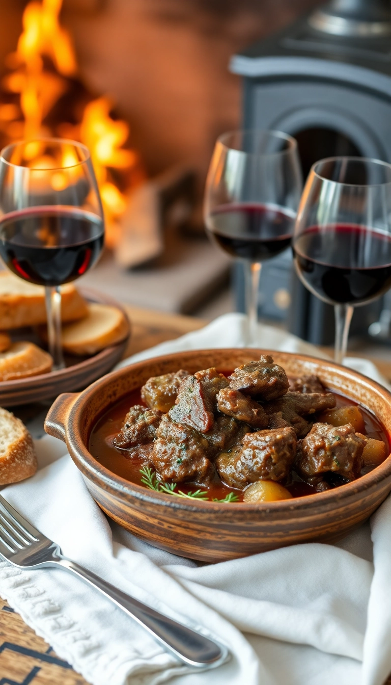 10 Viandes Rôties Traditionnelles Fait Maison Pour Des Repas En Famille Inoubliables ! - 4. Le Bœuf Bourguignon Rôti