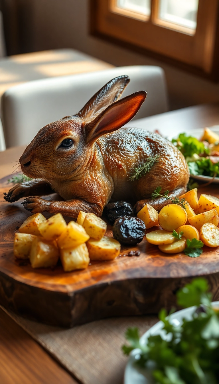 10 Viandes Rôties Traditionnelles Fait Maison Pour Des Repas En Famille Inoubliables ! - 9. Le Lapin Rôti aux Pruneaux