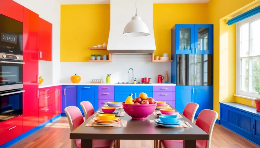 13 Idées de Décoration de Cuisine Avec des Couleurs Primaires Qui Rendront Vos Repas Plus Joyeux (Le #5 Est Épatant!)