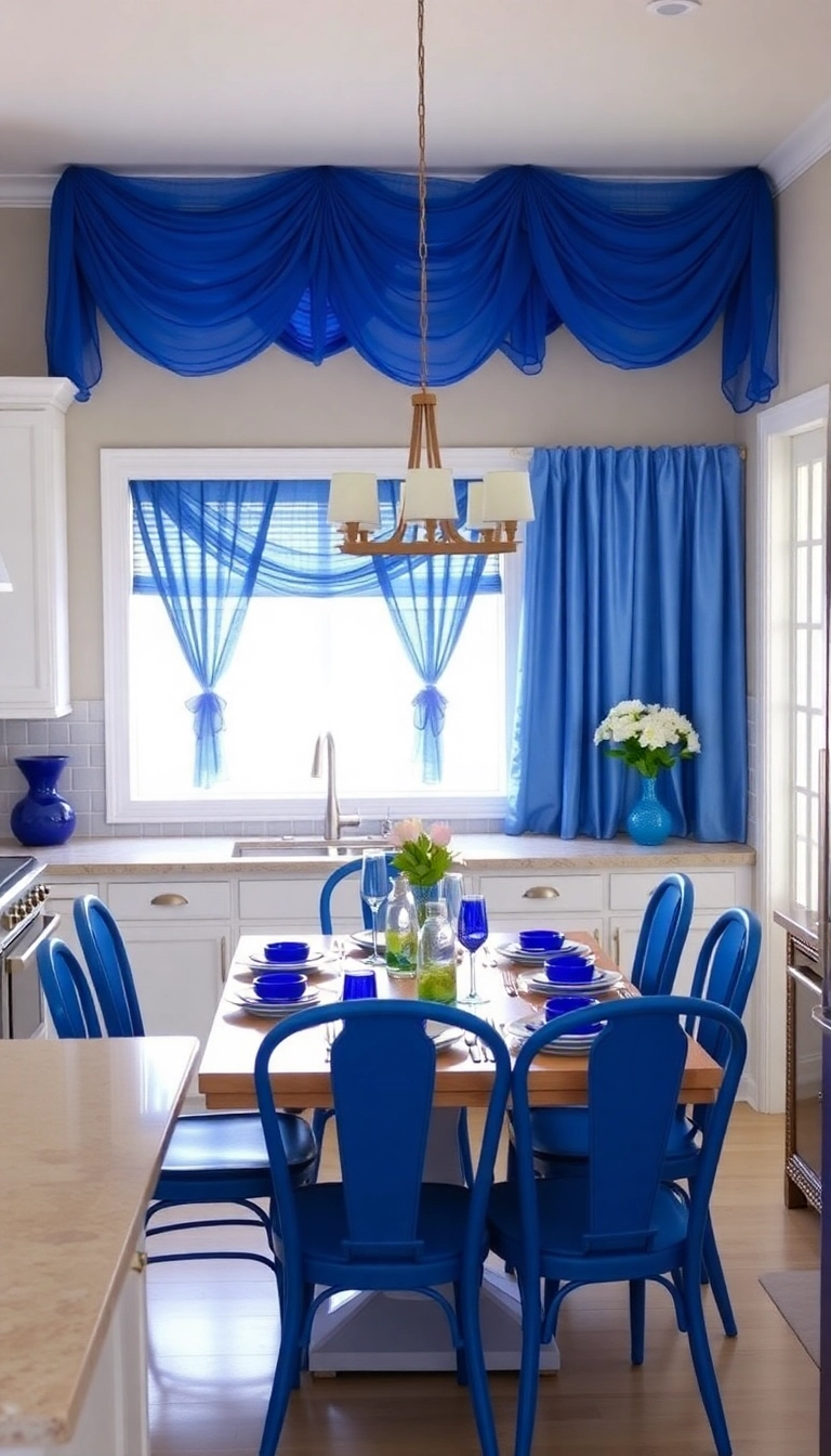 13 Idées de Décoration de Cuisine Avec des Couleurs Primaires Qui Rendront Vos Repas Plus Joyeux (Le #5 Est Épatant!) - 3. Éléments de Décor Bleus