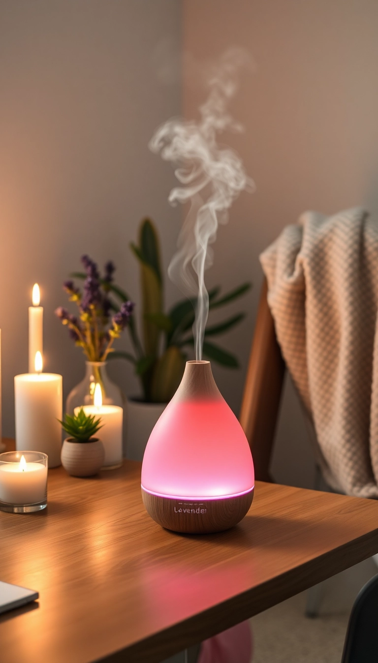 14 Idées de Bureau Cozy pour Booster Votre Productivité (Vous ne croirez pas le #9 !) - 10. Diffuseur d'Huiles Essentielles