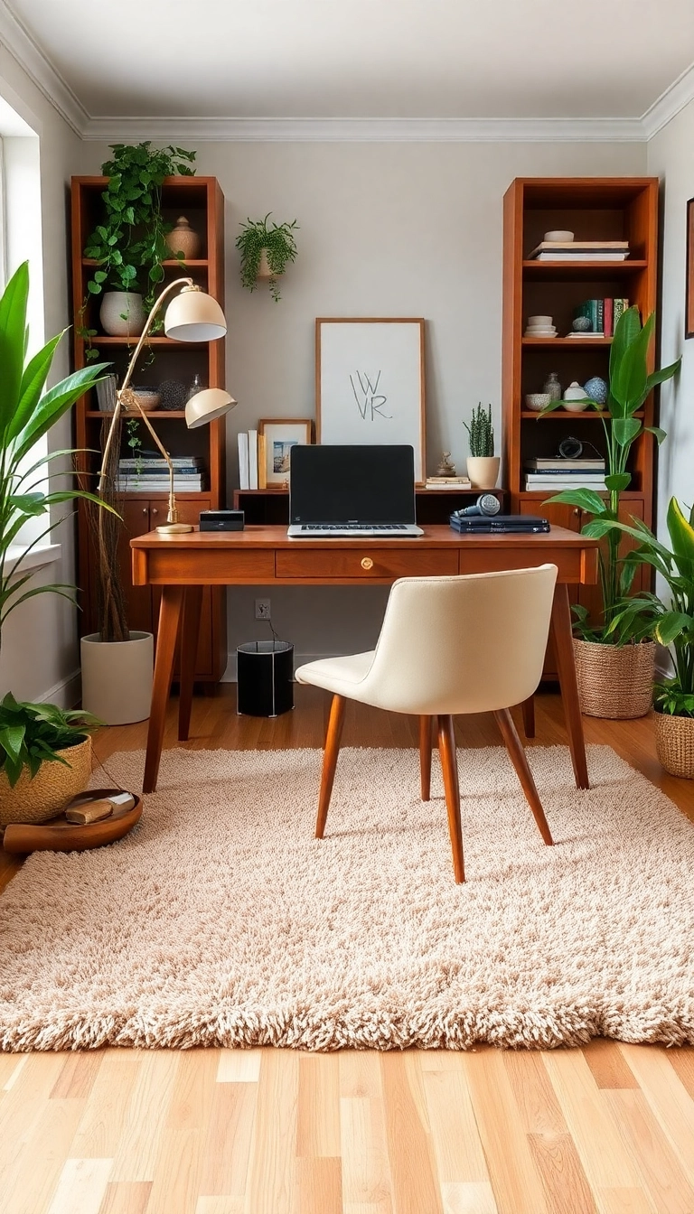 14 Idées de Bureau Cozy pour Booster Votre Productivité (Vous ne croirez pas le #9 !) - 11. Tapis Doux et Confortables