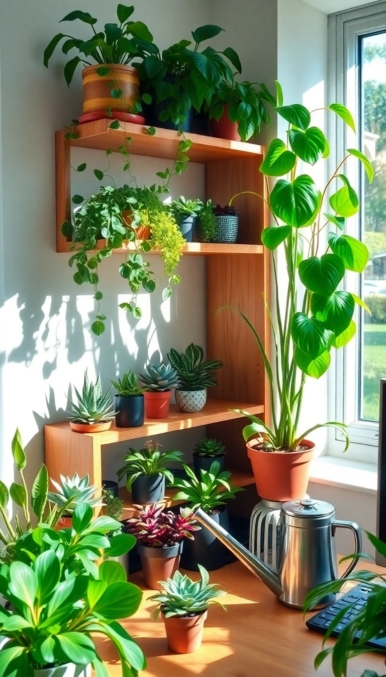 14 Idées de Bureau Cozy pour Booster Votre Productivité (Vous ne croirez pas le #9 !) - 4. Plantes d'Intérieur et Nature