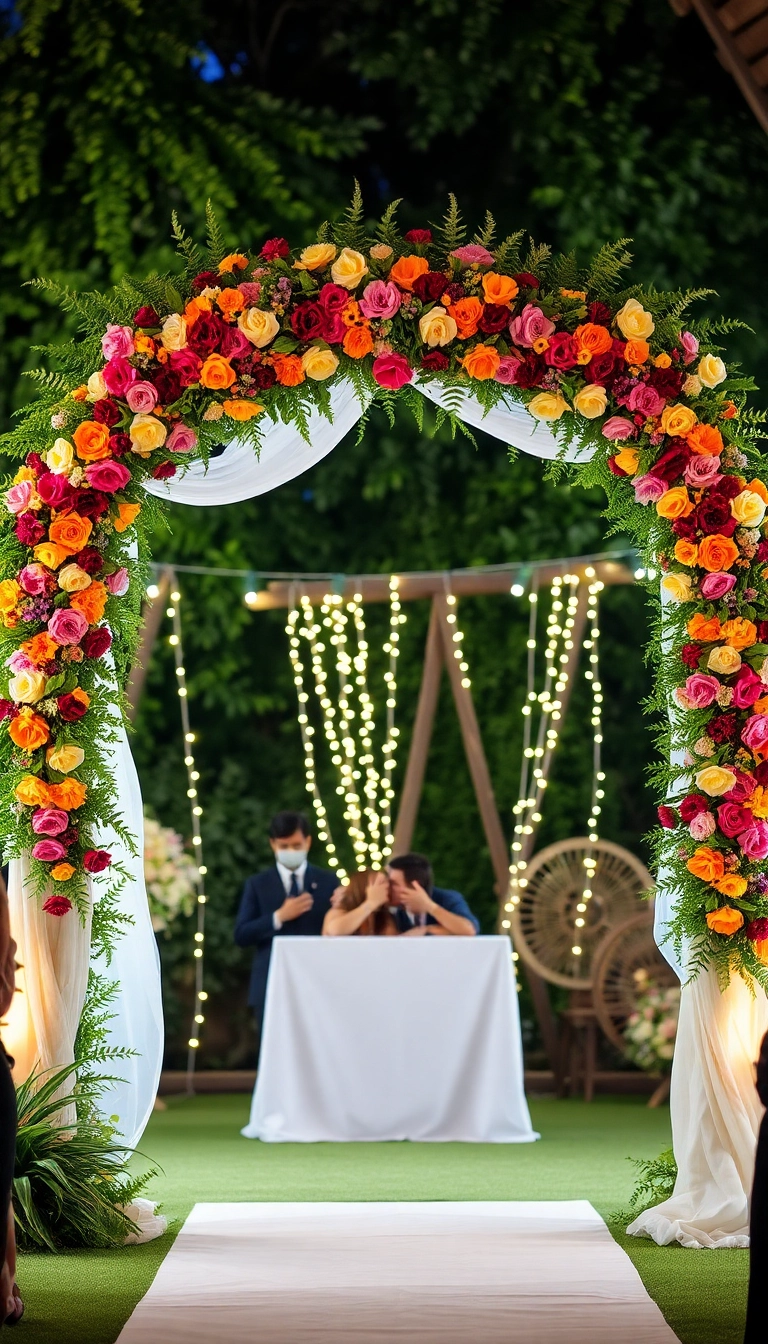 15 Décorations de Mariage Éblouissantes Qui Feront Dire 'Wow!' à Vos Invités! - 1. Arches Floraux Éblouissants