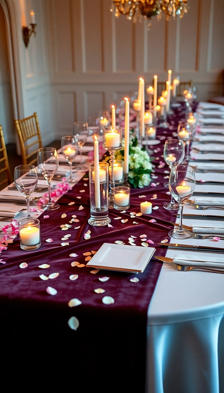 15 Décorations de Mariage Éblouissantes Qui Feront Dire 'Wow!' à Vos Invités! - 2. Chemins de Table Luxueux