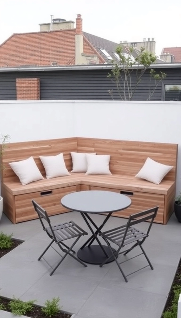 18 Idées de Décoration Minimaliste Pour Votre Terrasse (Moins C'est Vraiment Plus!) - 2. Meubles Multifonctionnels