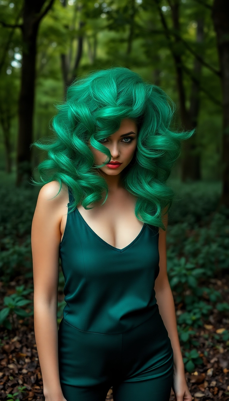 20 Couleurs de Cheveux Tendance Qui Feront Tourner les Têtes (Attention au #10!) - 7. Vert Émeraude