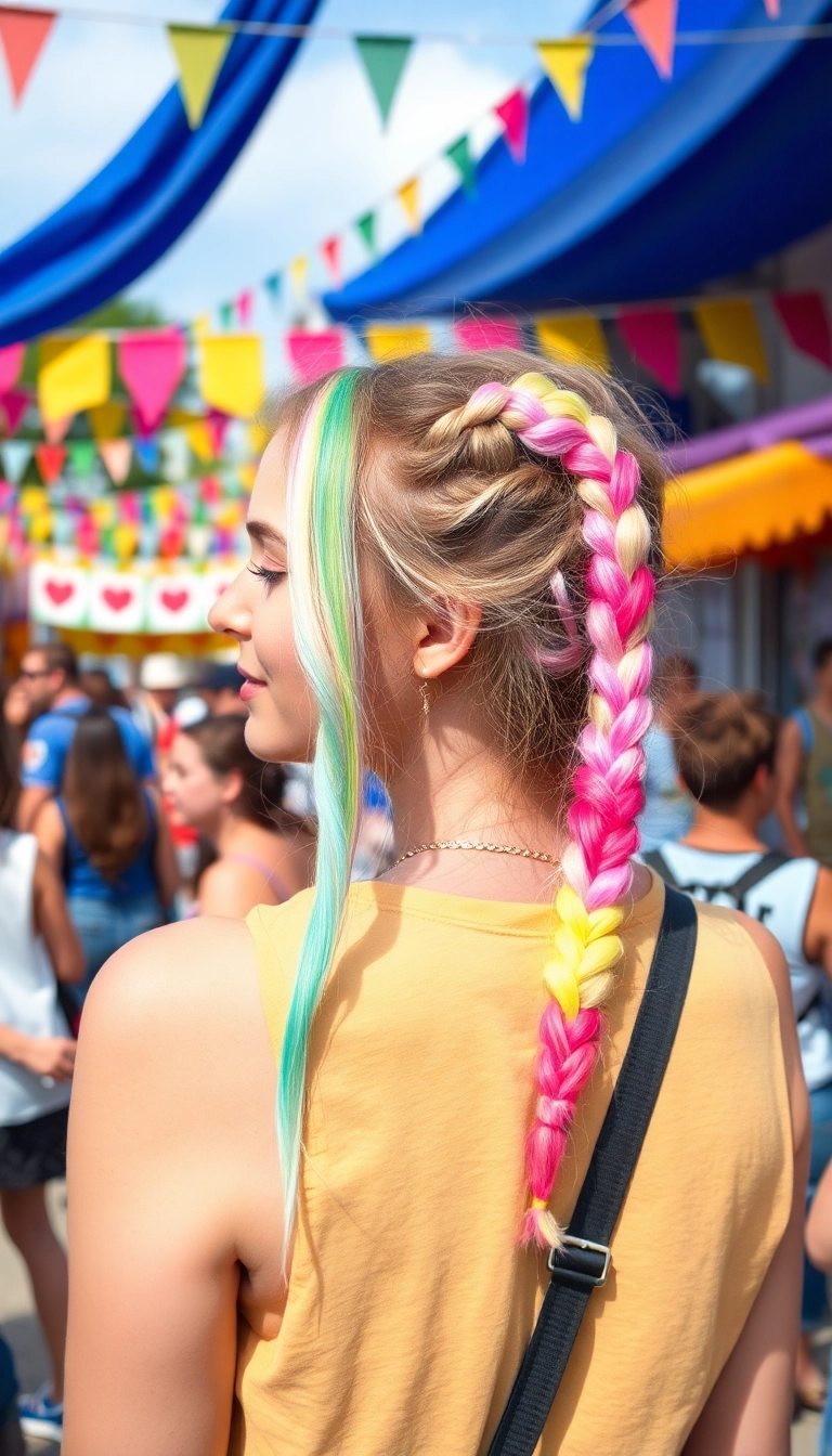 20 Couleurs de Cheveux Tendance Qui Feront Tourner les Têtes (Attention au #10!) - 9. Couleur Pastel Arc-en-Ciel