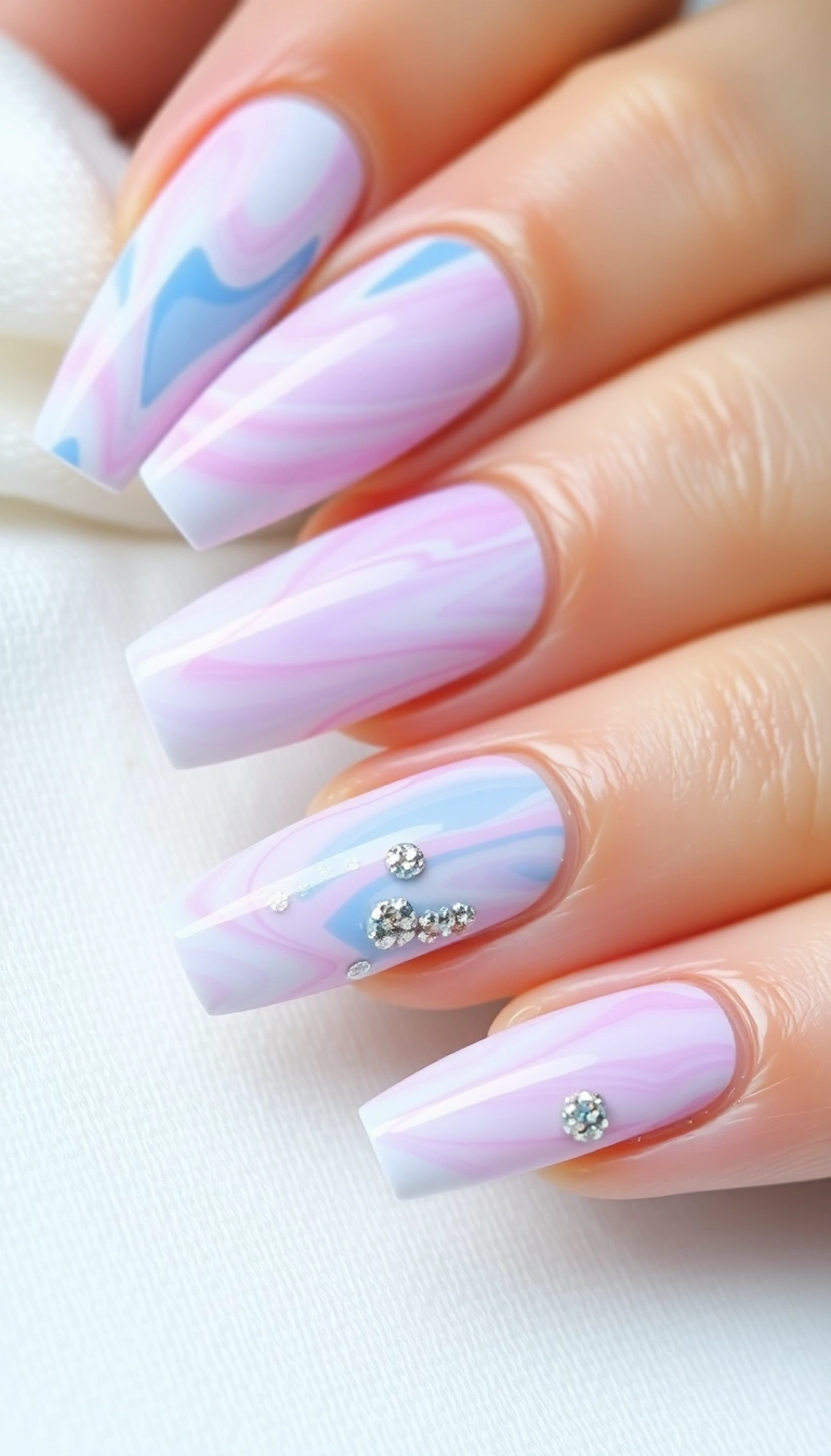 20 Inspirations de Nail Art Glacé Qui Réveilleront Votre Créativité! - 1. Manucure Glacée Pastel