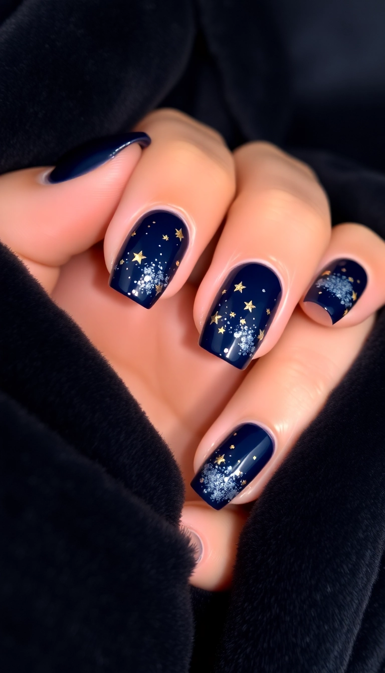 20 Inspirations de Nail Art Glacé Qui Réveilleront Votre Créativité! - 2. Glace Étoilée