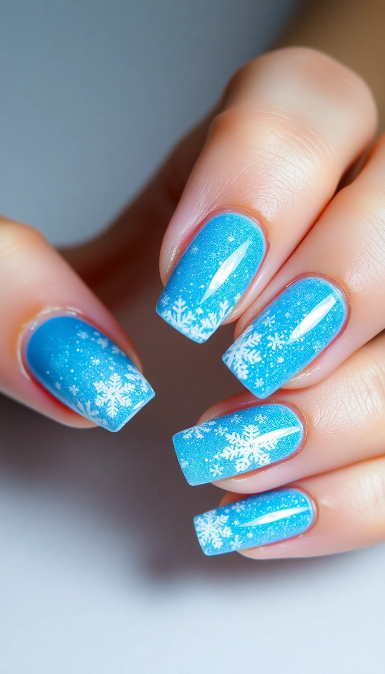 20 Inspirations de Nail Art Glacé Qui Réveilleront Votre Créativité! - 9. Motifs Givrés