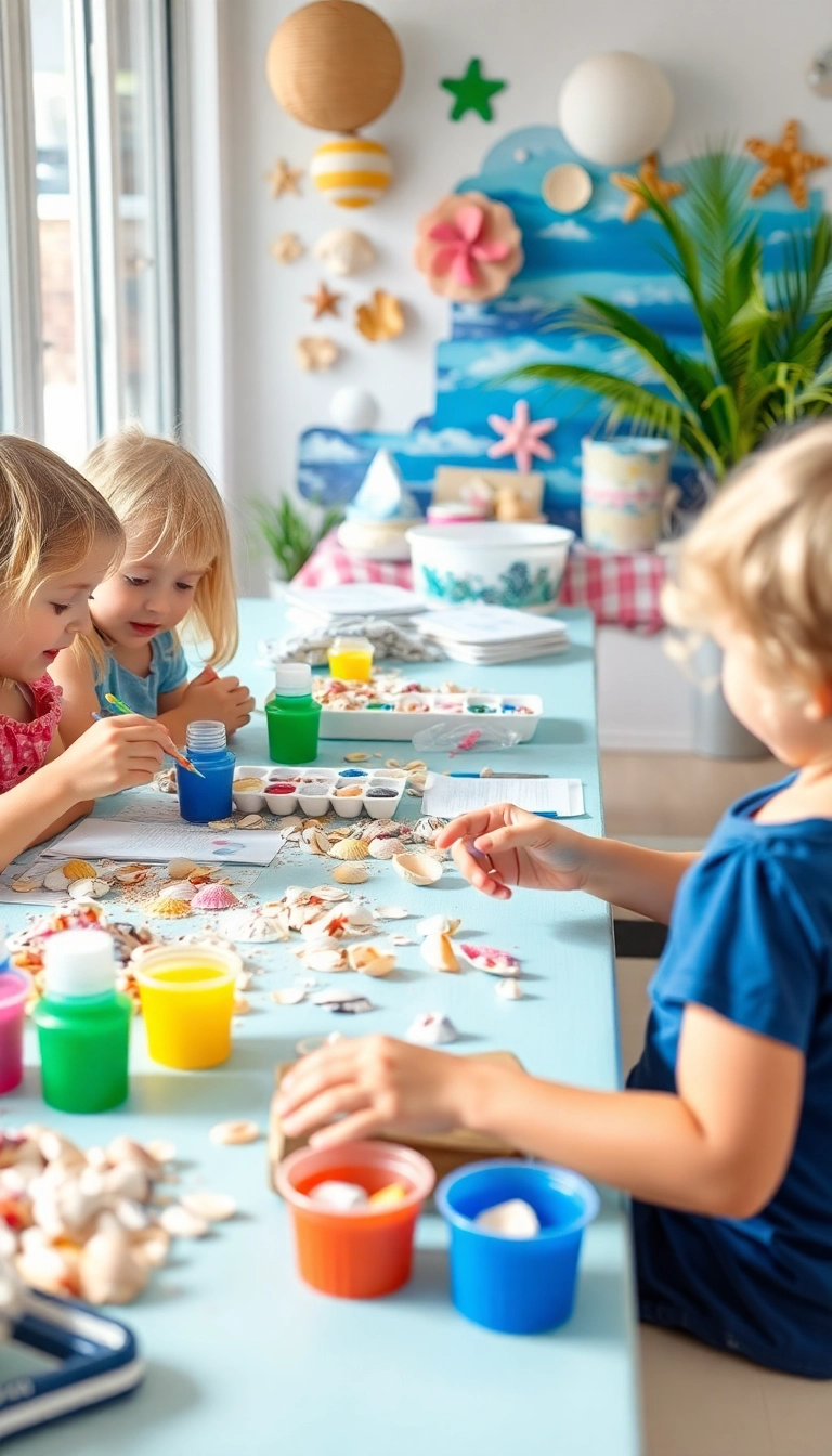 21 Activités Manuelles que Vos Enfants Vont ADORER (Et Vous Aussi !) - 12. Création de Coquillages Décoratifs