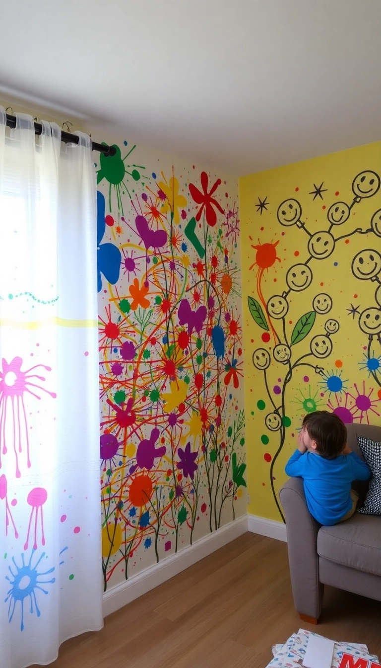 21 Activités Manuelles que Vos Enfants Vont ADORER (Et Vous Aussi !) - 13. Création d'une Fresque Murale