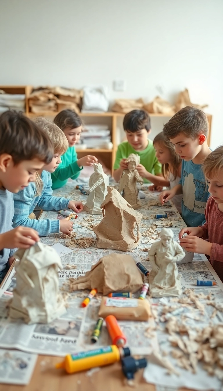 21 Activités Manuelles que Vos Enfants Vont ADORER (Et Vous Aussi !) - 18. Création de Papier Mâché