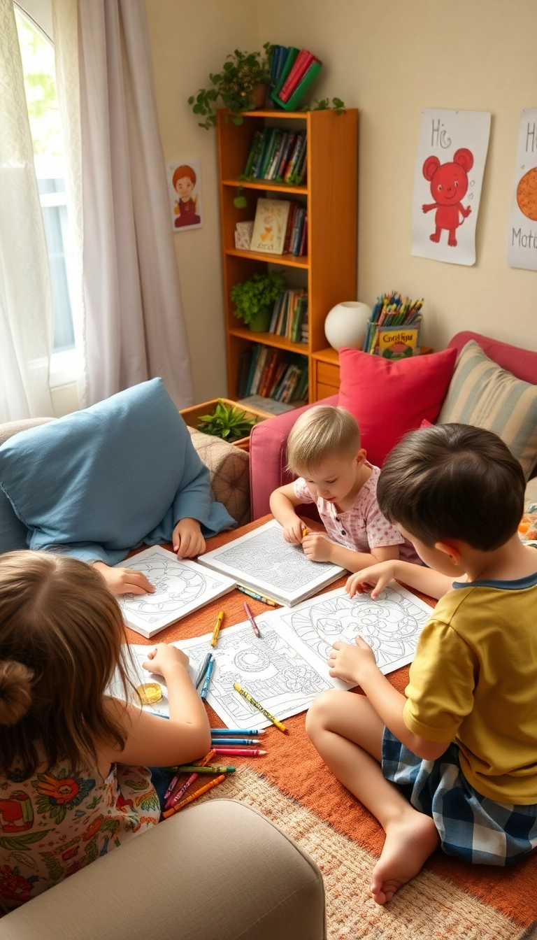 21 Activités Manuelles que Vos Enfants Vont ADORER (Et Vous Aussi !) - 20. Colorisation de Dessins