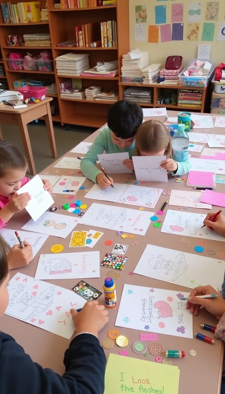 21 Activités Manuelles que Vos Enfants Vont ADORER (Et Vous Aussi !) - 4. Création de Cartes de Vœux