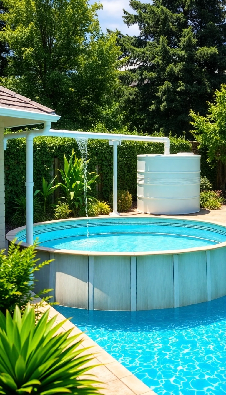 22 Astuces Pour Construire Votre Piscine Hors Sol Écologique (C'est Plus Facile Que Vous Ne Pensez! #11!) - 3. Récupération d'Eau de Pluie