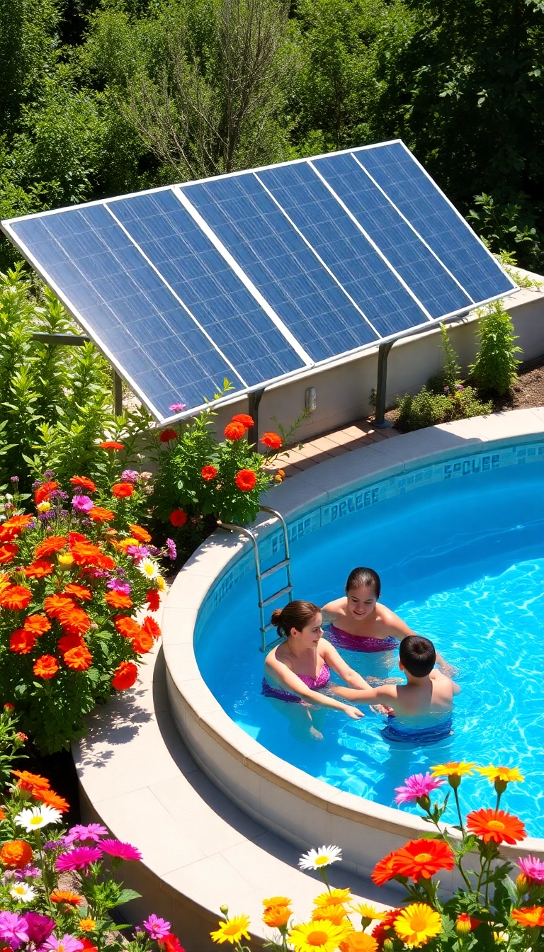 22 Astuces Pour Construire Votre Piscine Hors Sol Écologique (C'est Plus Facile Que Vous Ne Pensez! #11!) - 9. Système de Chauffage Solaire