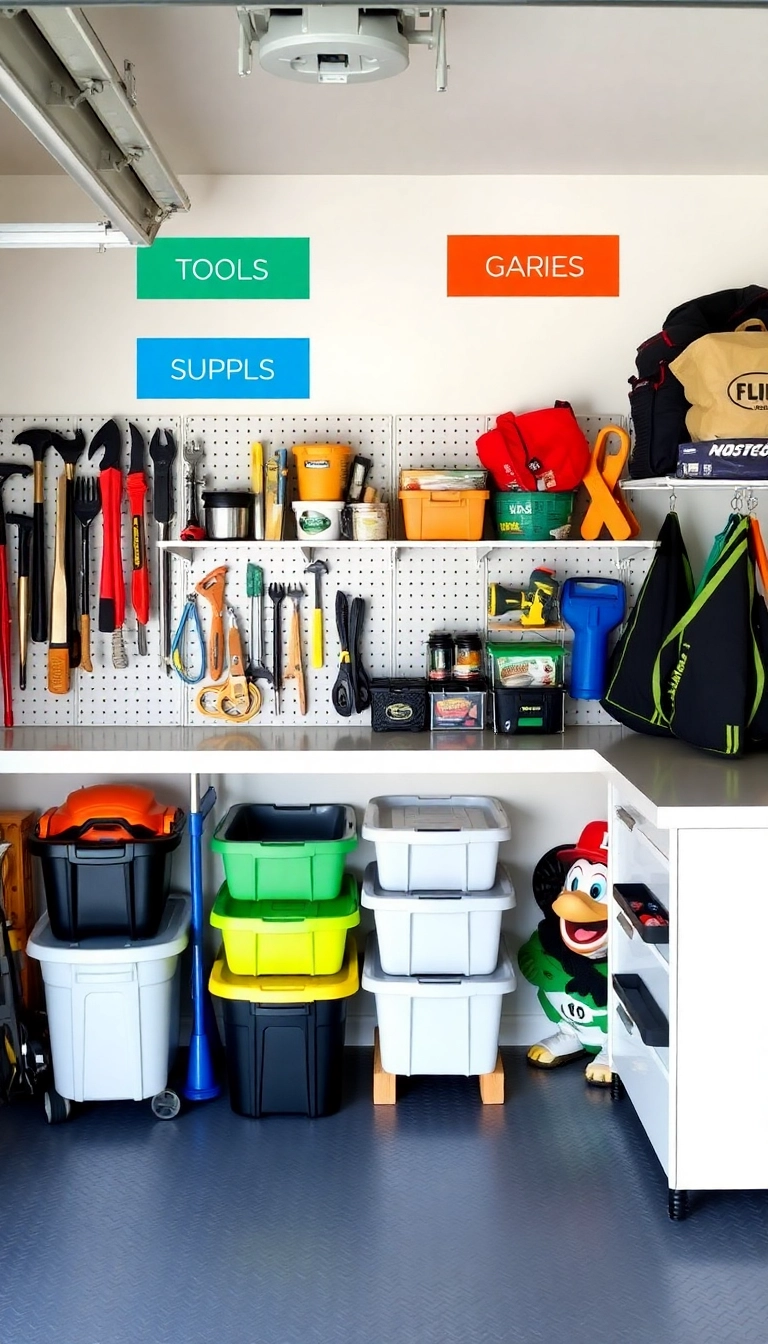 22 Hacks de Rangement de Garage Pour Désencombrer Comme un Pro ! - 1. Établissez des Zones de Rangement