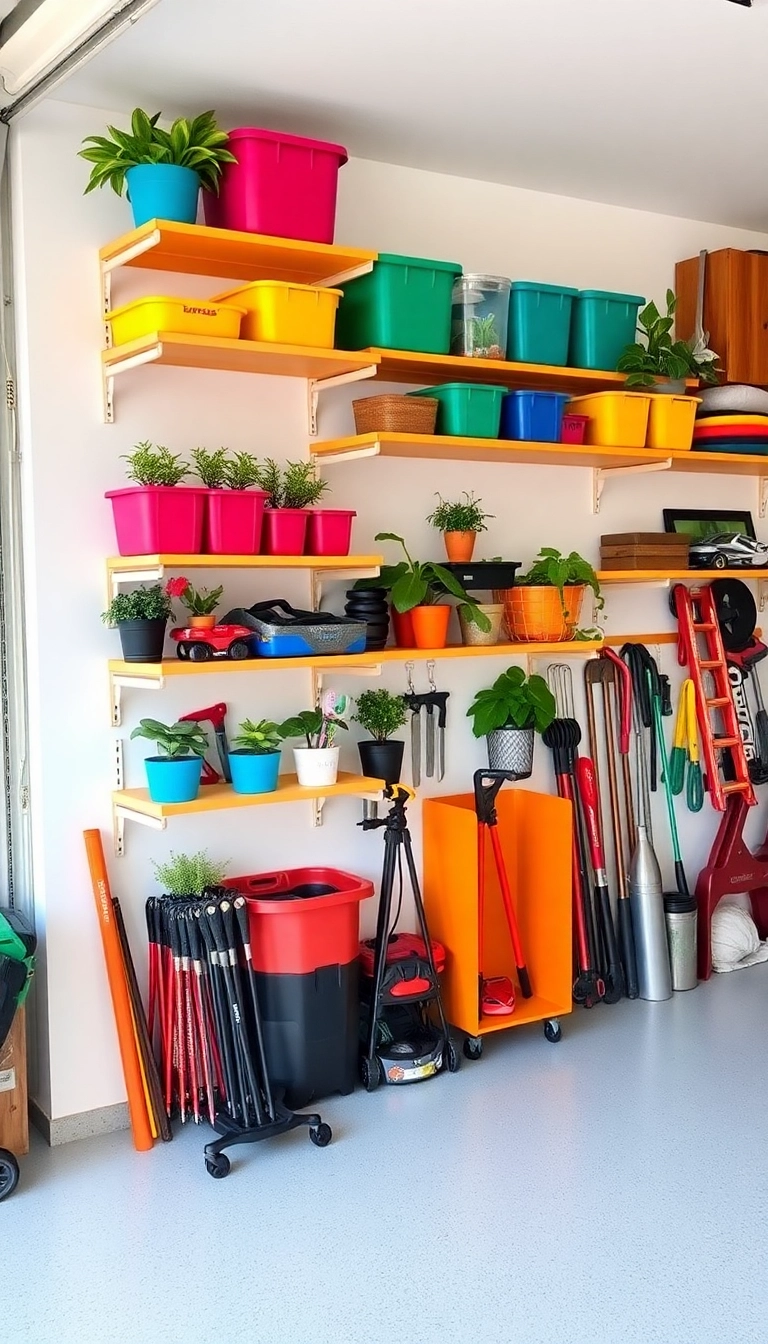 22 Hacks de Rangement de Garage Pour Désencombrer Comme un Pro ! - 2. Utilisez des Étagères Murales