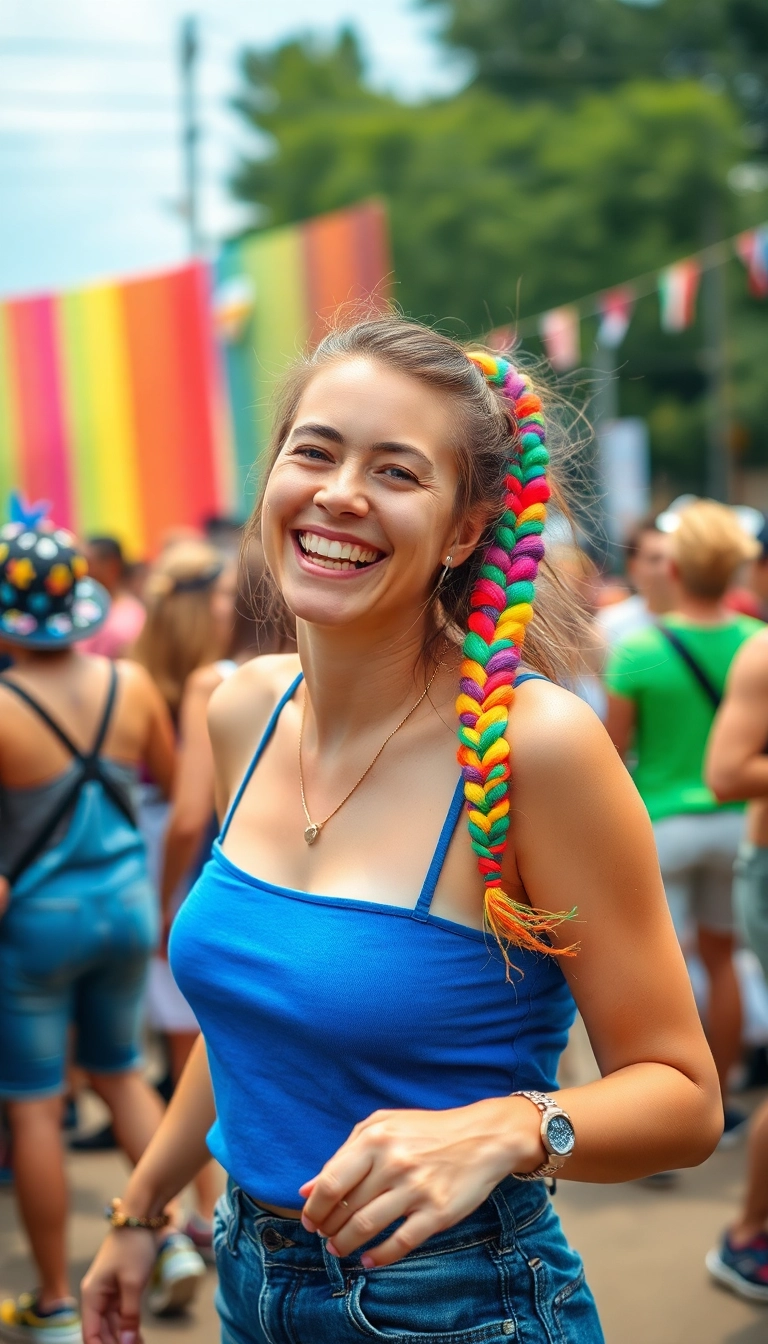 22 Inspirations de Tresses de Sirène Qui Vous Feront Rêver (Ne Ratez Pas La #10!) - 10. La Tresse Arc-en-Ciel (Ne Ratez Pas La #10!)