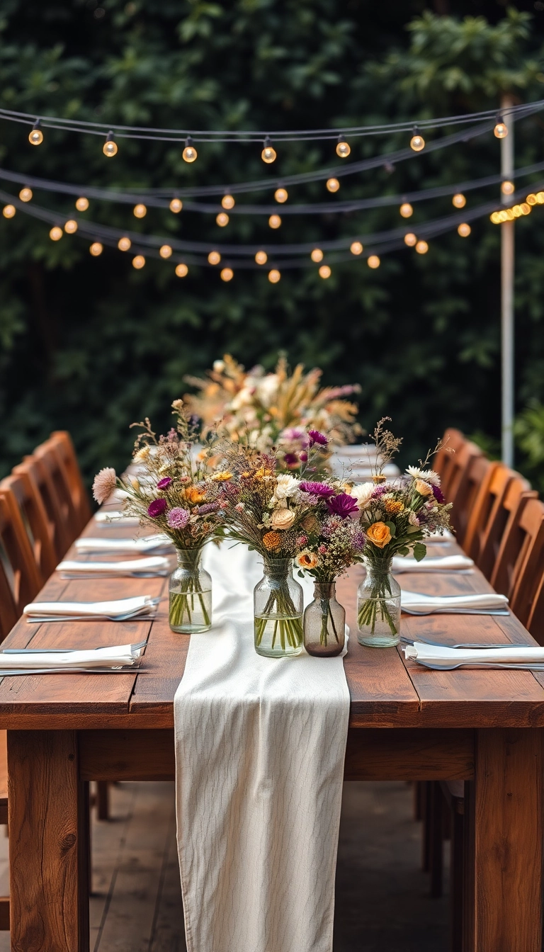 25 Idées de Décoration Mariage Champêtre Qui Feront Dire 'Wow!' à Vos Invités! - 1. Tables en Bois Brut