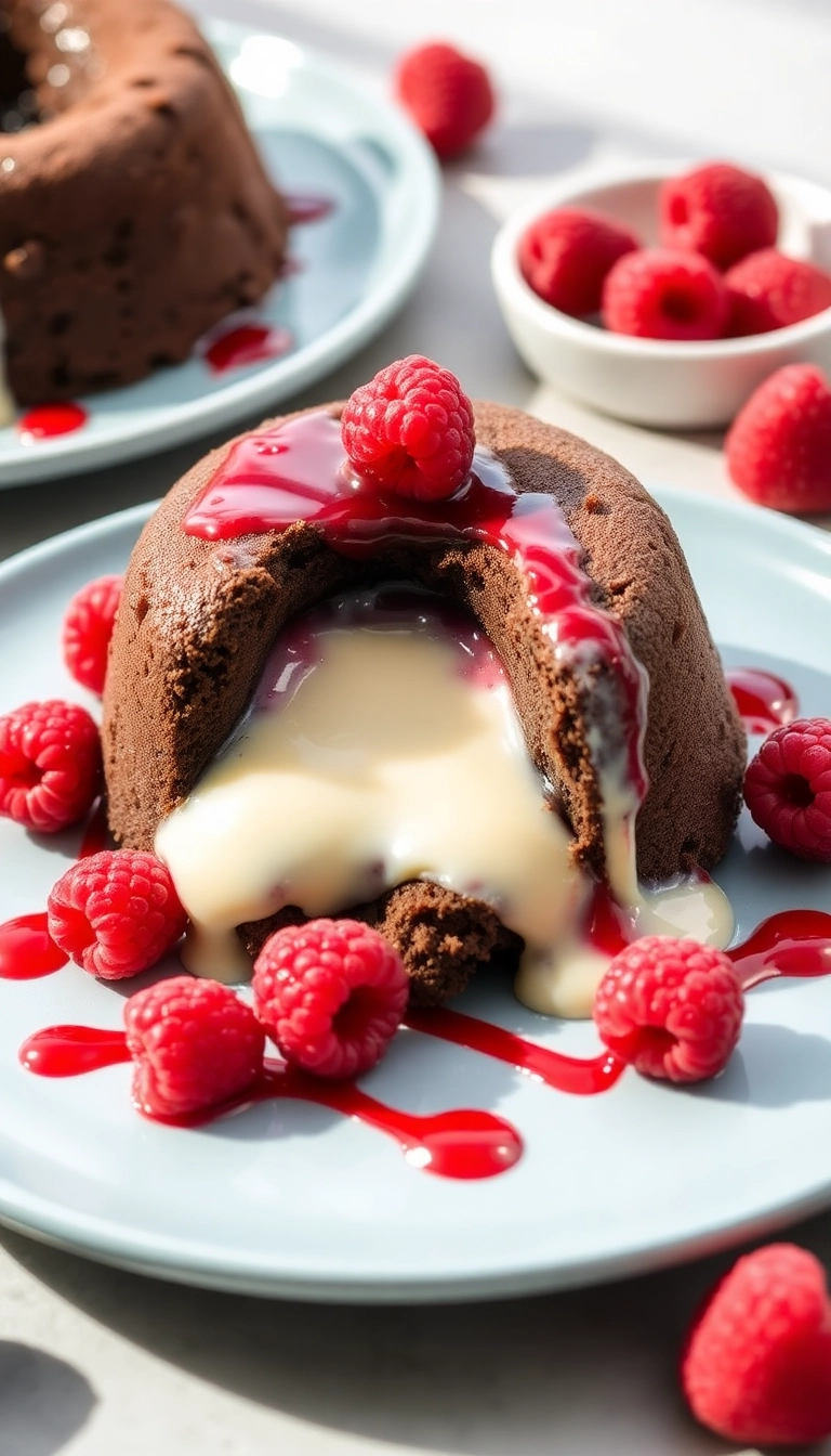 25 Recettes de Moelleux au Chocolat Prêtes en Moins de 30 Minutes (Idéal Pour les Invités Surprise!) - 3. Moelleux au Chocolat Blanc et Framboises