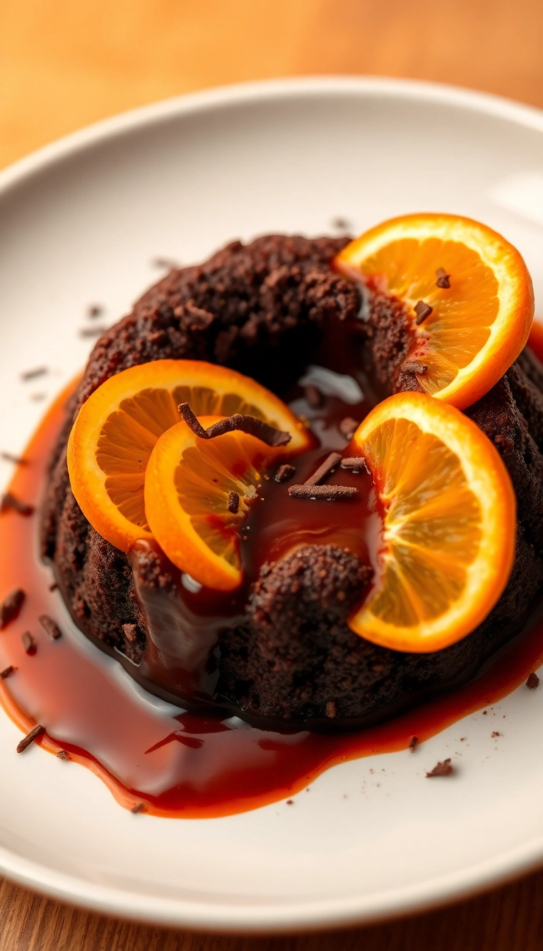 25 Recettes de Moelleux au Chocolat Prêtes en Moins de 30 Minutes (Idéal Pour les Invités Surprise!) - 5. Moelleux au Chocolat et Orange