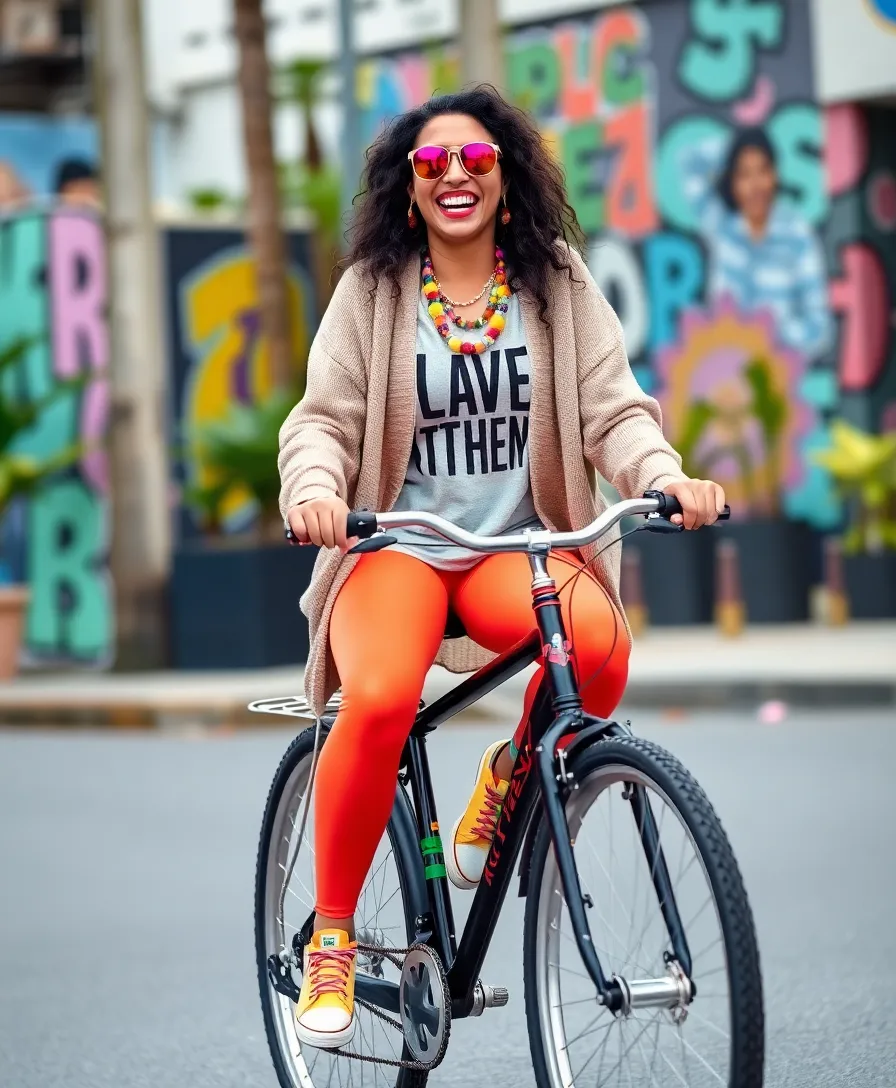 12 Urban Bike Lifestyle Fashion Looks That Will Make You Want to Hit the Streets (Check Out #4!) - 8. Color Pop Enthusiast