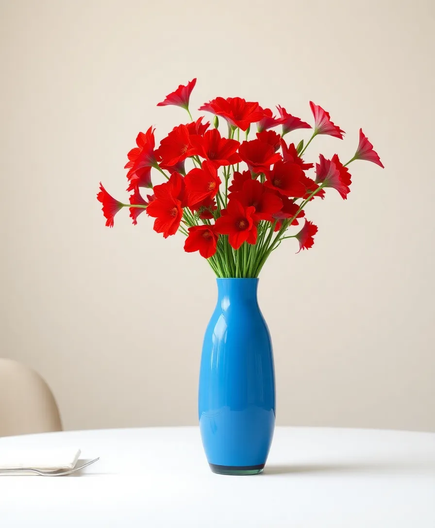 14 Minimalist Designs That Use Primary Colors to Maximize Impact (Warning: #6 is Genius!) - 14. Creative Use of Primary Color Vases