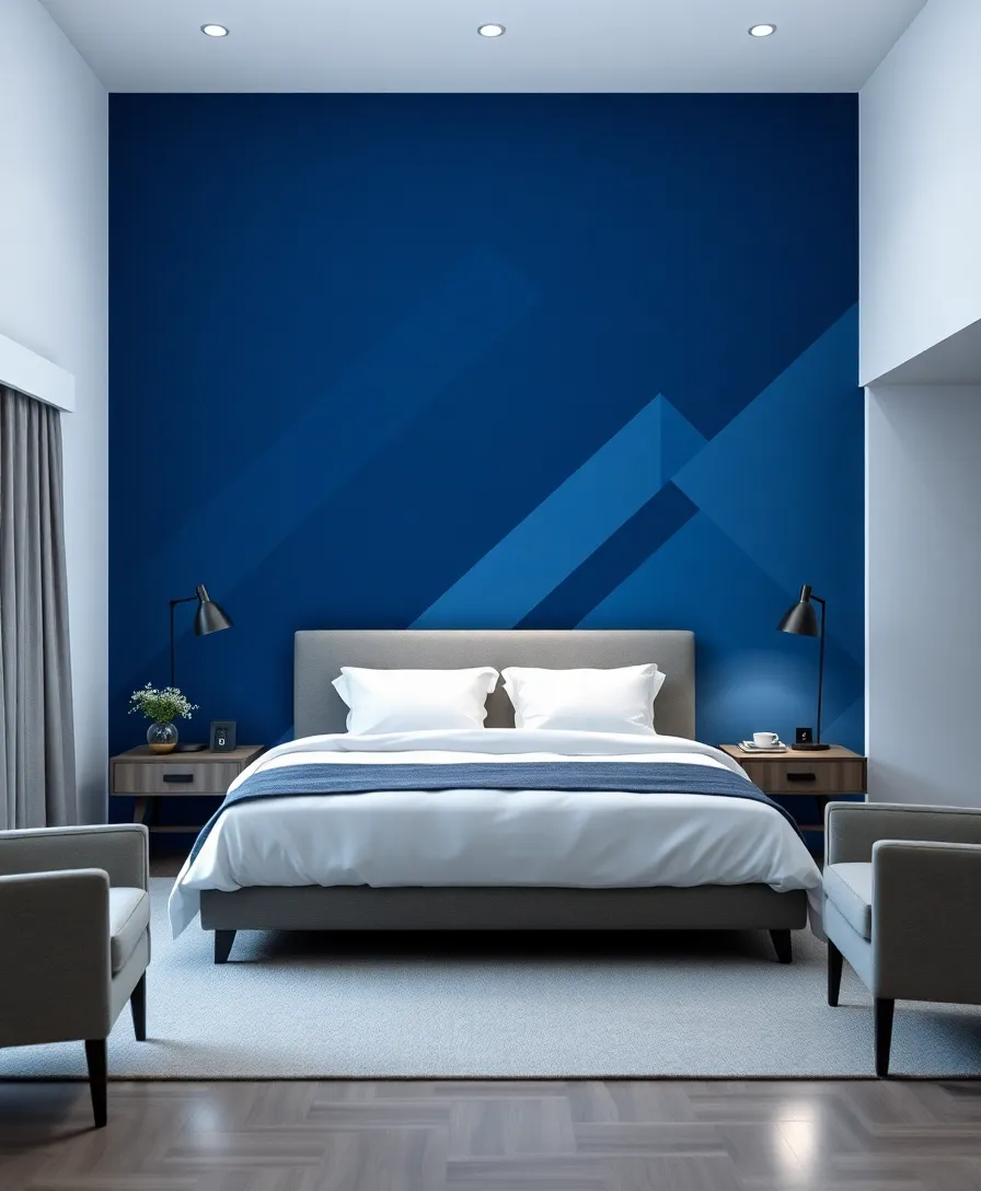 14 Minimalist Designs That Use Primary Colors to Maximize Impact (Warning: #6 is Genius!) - 3. Blue Geometric Patterns