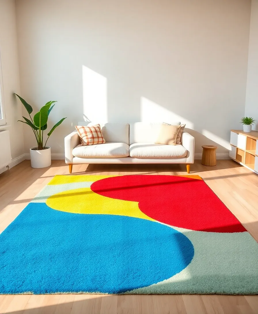 14 Minimalist Designs That Use Primary Colors to Maximize Impact (Warning: #6 is Genius!) - 8. Whimsical Primary Color Rugs