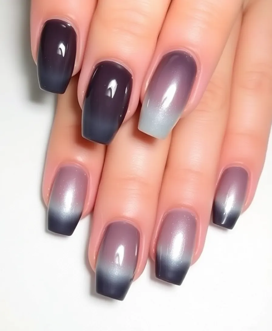 19 Unique Dark Nail Art Ideas That Will Inspire Your Next Look (#3 Is a Showstopper!) - 4. Edgy Ombre