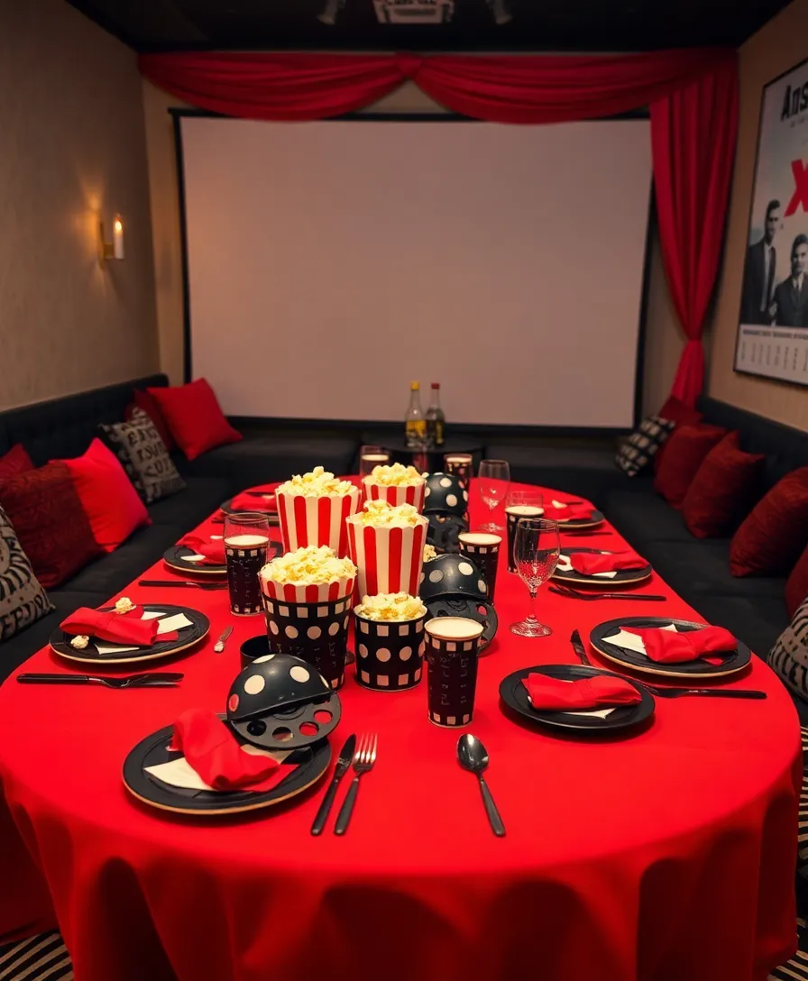 20 Idées d'Ambiance Festive Qui Mettront Vos Soupers Sous les Projecteurs ! - 8. Ambiance Cinéma